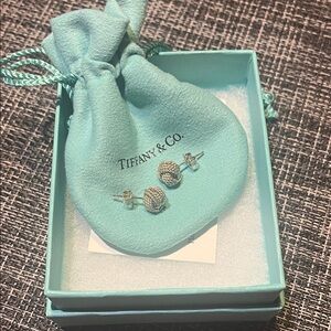 Tiffany & Co. Silver Textured Stud Earrings